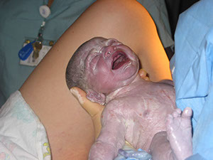 Photo of a new born baby after delivery